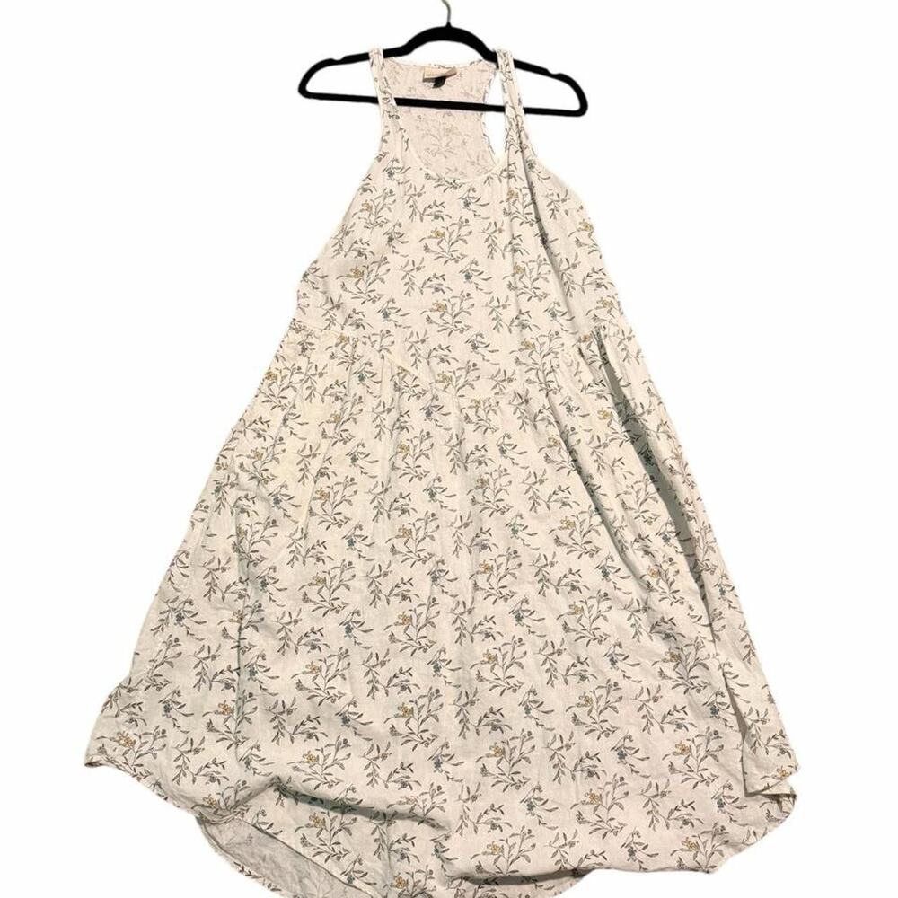Universal Thread Cream & Floral Maxi Dress with Pockets Size L